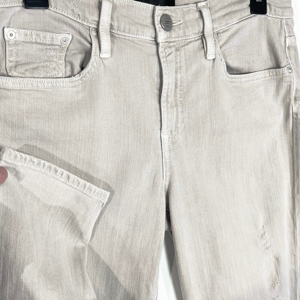 VINCE Women’s Mason Rolled Jean in Destructed Tawny Light Tan size 29 - Picture 4 of 7